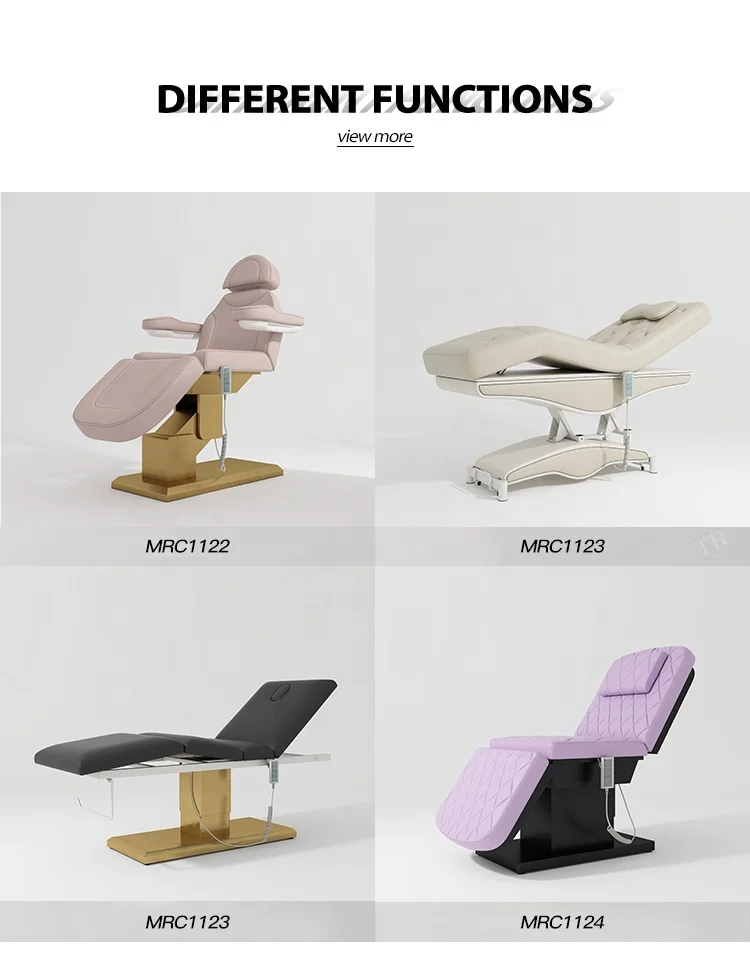 Turri Salon Furniture Cosmetic Bed Beauty Spa Massage Table Facial Chair Bed Electric Foldable Orange LED Modern Customizable