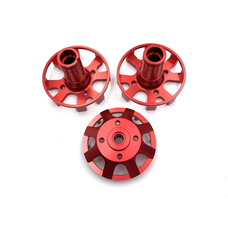 OEM Factory Processing Turning Metal Small Order Anodized Red Aluminum 6061 7075 Custom CNC Machining Milling Parts
