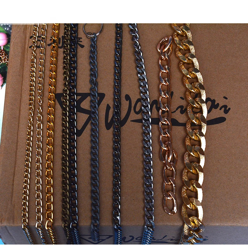 Wholesale Alloy Chains Stainless Steel Copper Iron Aluminum NK Side O Snake Twist Luggage Chains