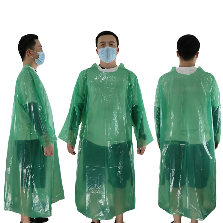 Hot Selling High Quality Blue/Green Colorful Visit Non-woven Anti-fouling Smock Work Clothing With Sleeve