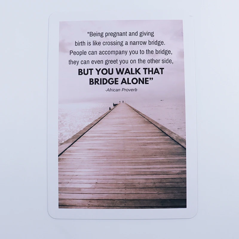 Custom Print Affirmation Meditation Mindfulness Cards Stress Relief Birth Affirmation Cards