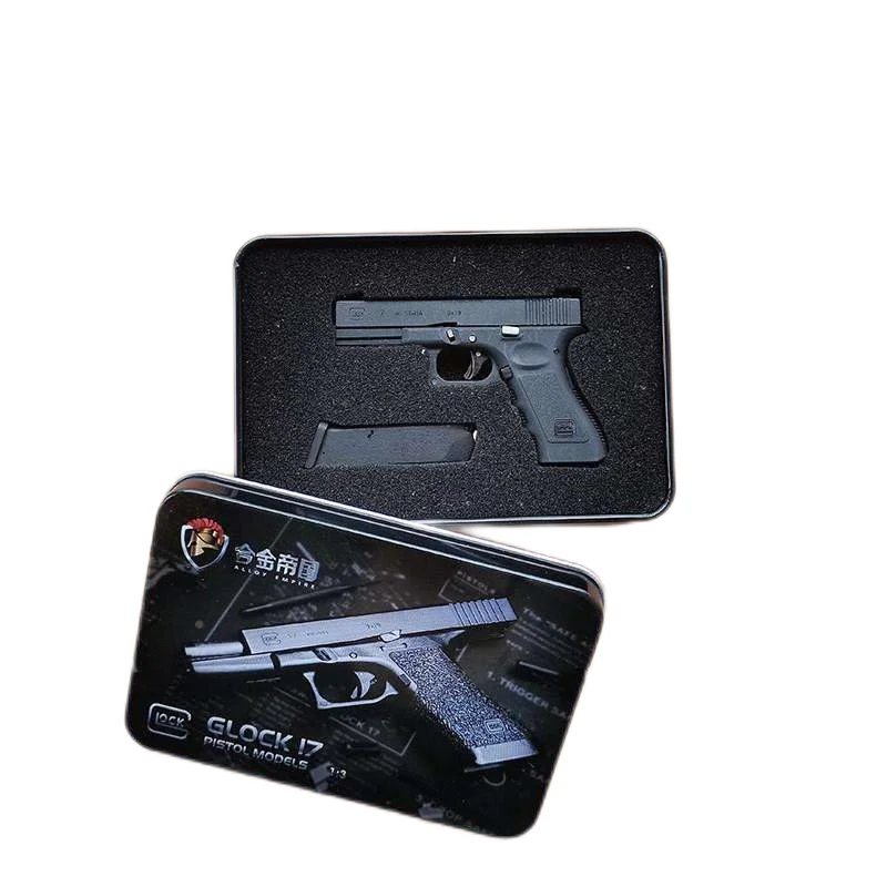 Fuya 1:3 Glock G17 Alloy Keychain Ejection Gift Pendant Pistol Gun Model Keychain