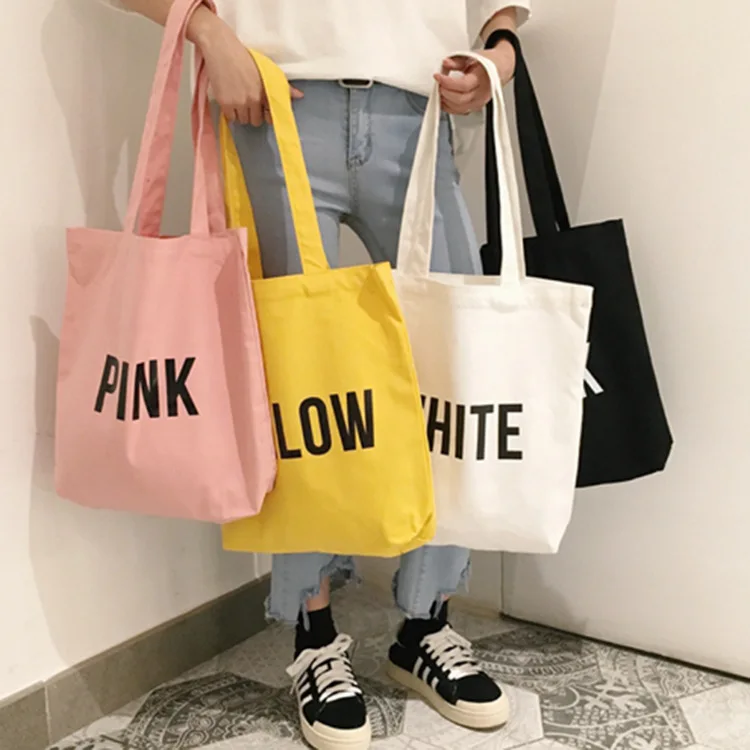 Economical Cotton Tote Bag Reusable Grocery Canvas Shoulder Bag for Shopping Promotion Gift Activity