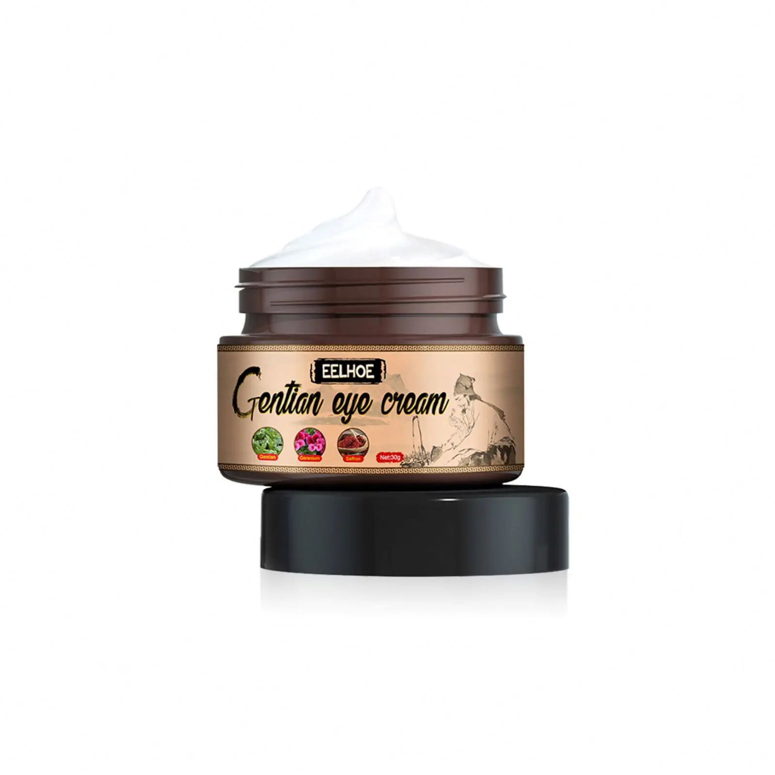 Private Label the best Instant Eye Bags Removal Anti Wrinkles Firming Lifting Ageless gentian Eye Cream