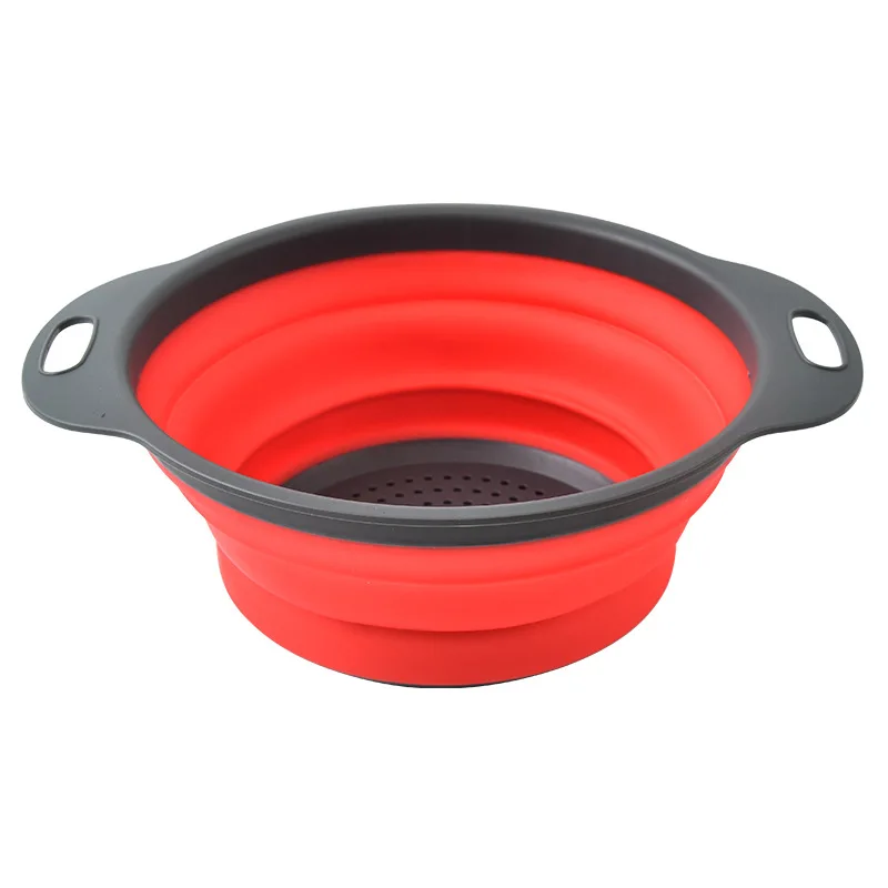 PP size round collapsible retractable drain basket filter fruit and vegetable storage fruit basket vegetable basket