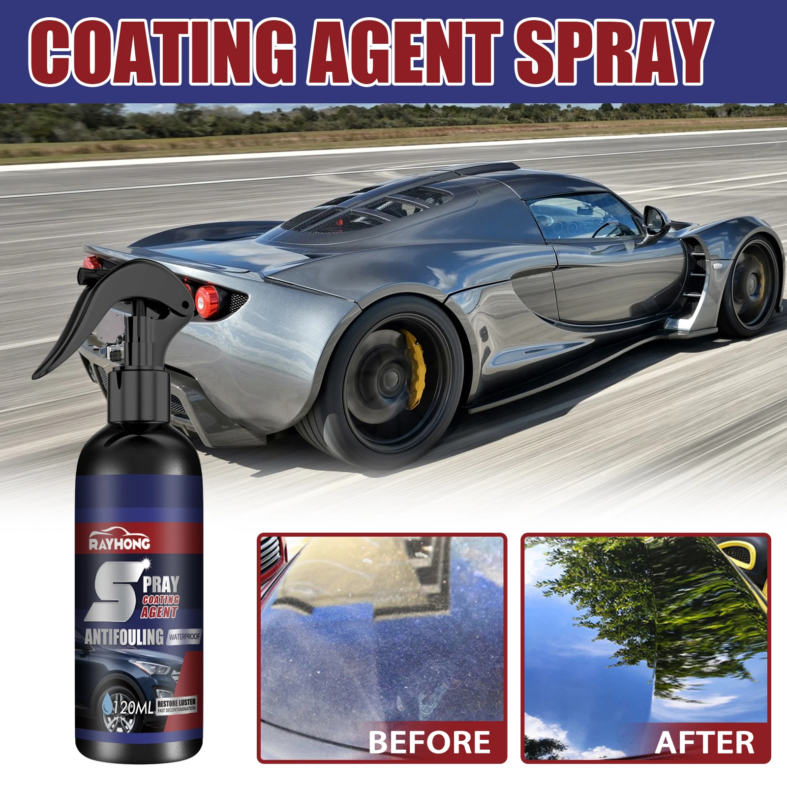 Rayhong Water Proof Coating Spray Sustainable Car Coating Sspray Anti-fouling Soft Sport Car Coating Spray