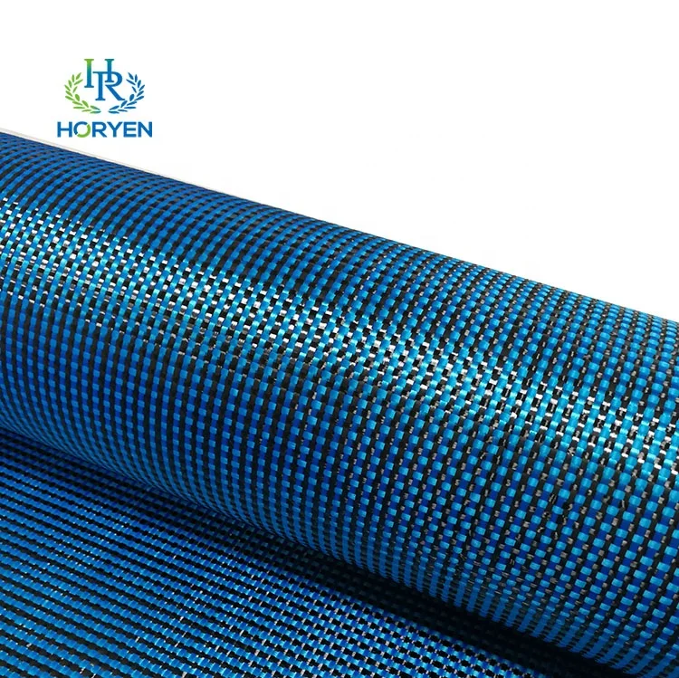 Factory Direct Sales Carbonfiber Cloth Lake Blue Aramid Carbon Fiber Fabric Roll