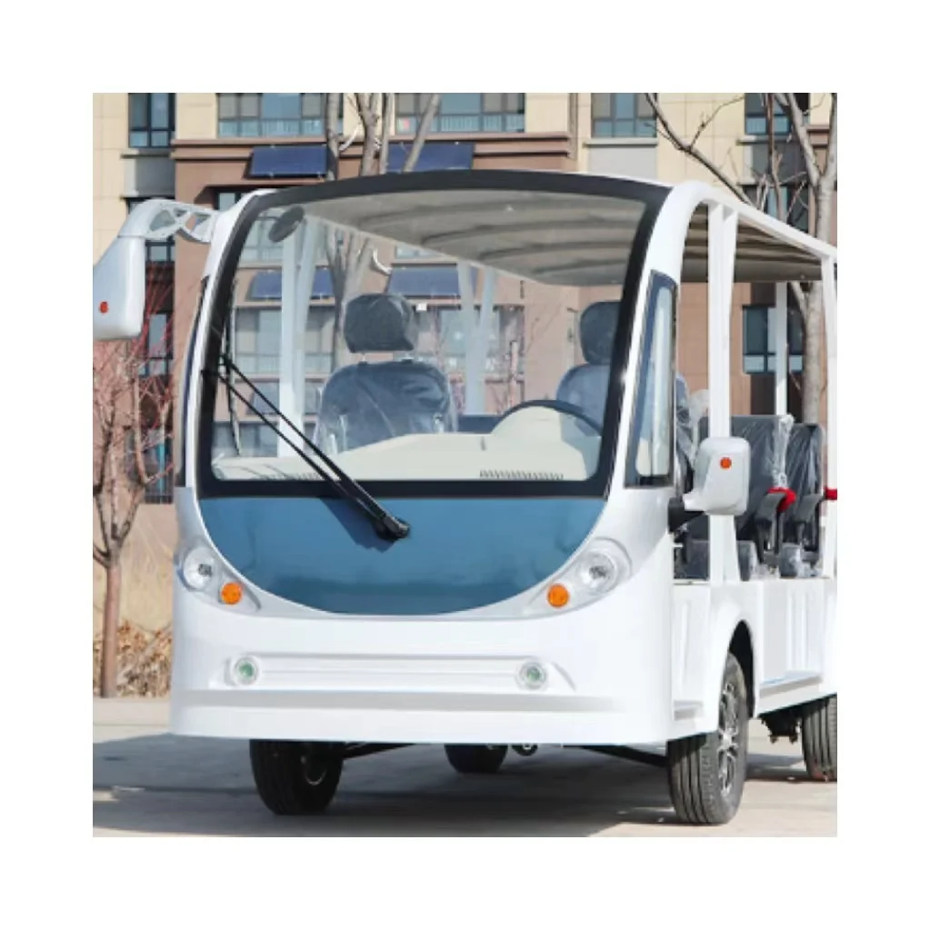Newly Factory Custom 14 Passenger Sightseeing Bus & Car Shuttle Bus Electric Tourist Sightseeing Car For Sale