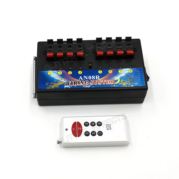One receiver 8 cues wireless remote control fireworks ignition system for stage party