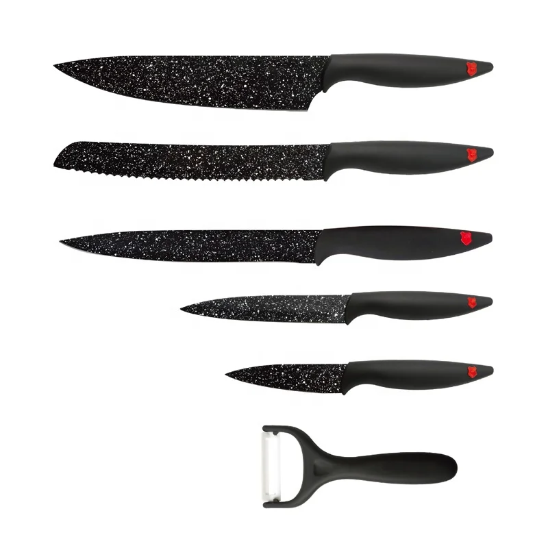 Кухня повар 5 шт. Цена по прейскуранту завода-изготовителя гофрированные с антипригарным покрытием 5 шт Набор ножей с пластиковой ручкой