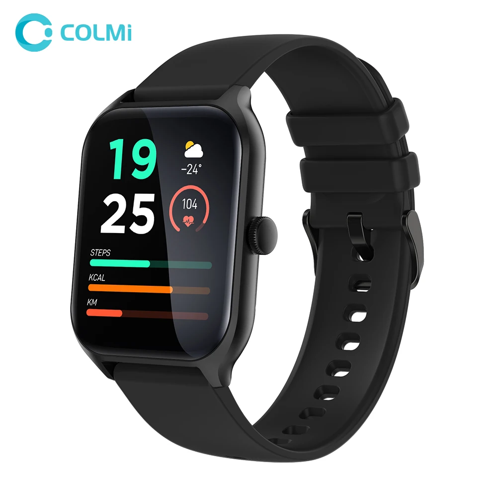 COLMI P60 1.96 Inch Heart Rate SpO2 Sport Fitness IP67 Waterproof Bluetooth Calling Reloj Hombre Smart Watch