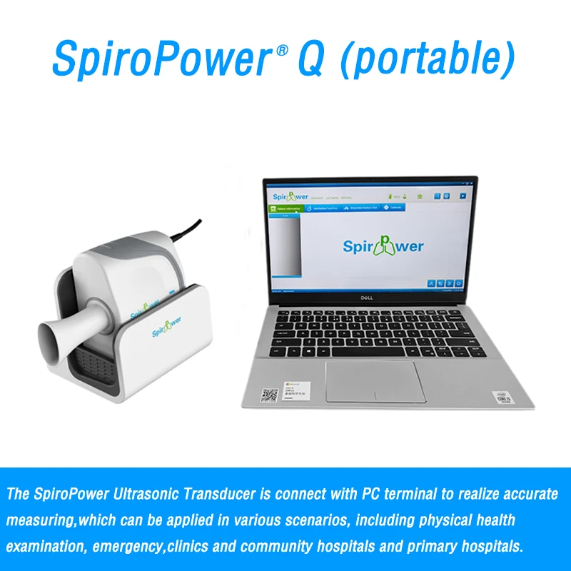 China supply ultrasonic pulmonary function portable medical spirometer machine