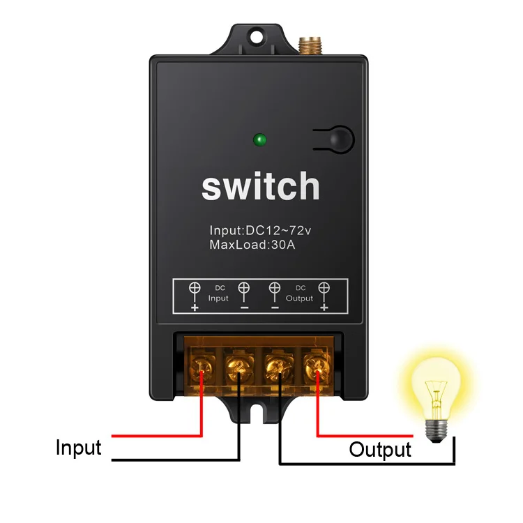 switch manufacturers custom 40A 433MHz RF Transmitter Remote Controls with DC 12V 72v 1CH Relay Receiver Module Wireless Switch