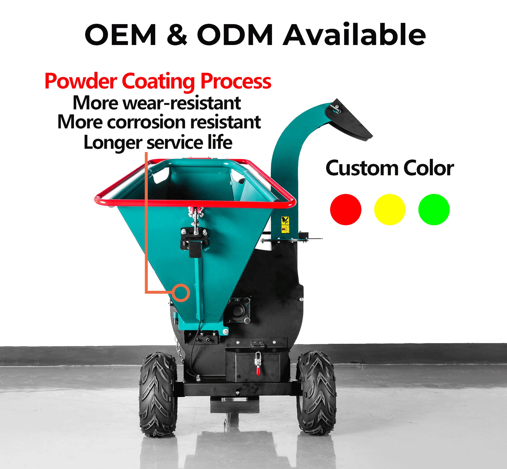 K-maxpower 15HP  Wood Chipper With CE License  High Quality Wood Shredder Forestry Chaff Cutter Gasoline Forestry Machinery