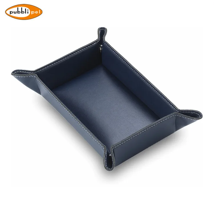
Promotional Items Made In Italy Custom Storage Tray PU Leather Office Storage Valet Tray 