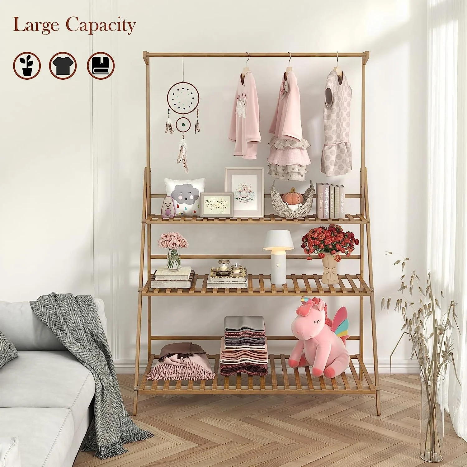 Multi-Tier Wooden Flower Pot Planter Stand Home Decorative Shelf for Outdoor Plants Boxed for Easy Room Usage