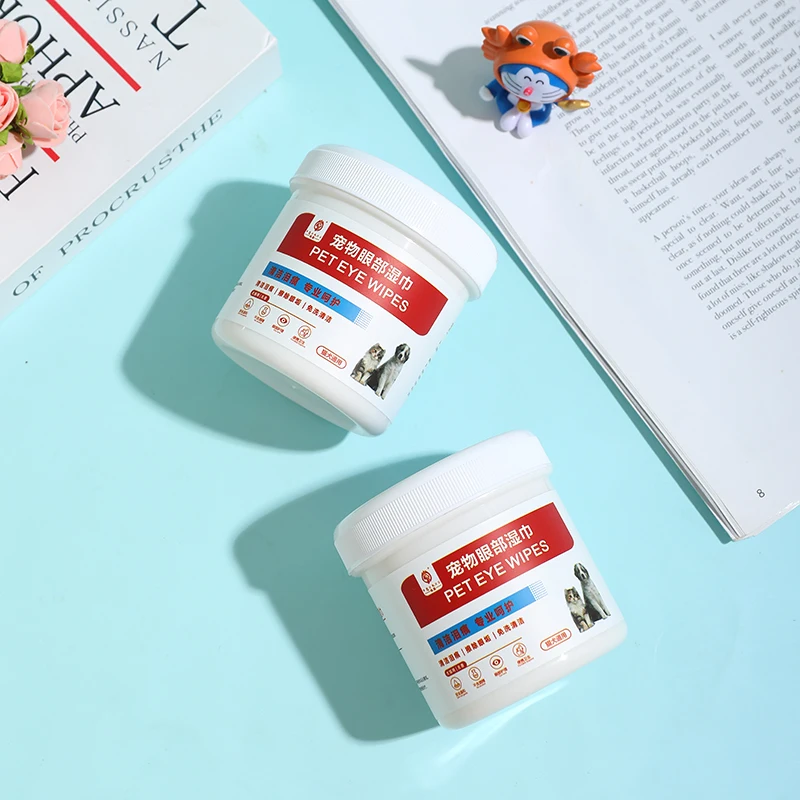 Pet Grooming Wipes Pet Eyes Ear Cleaning Biodegradable Mild Moisturizing Pet Eye Wet Wipes