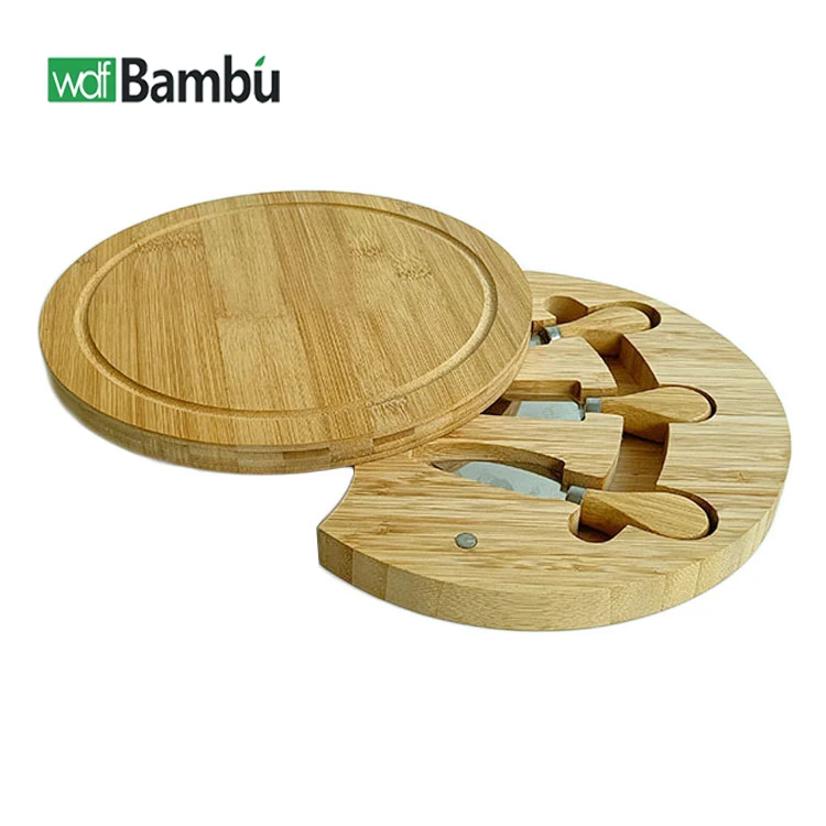 WDF New Product tabla en de madera para quesos tablas de quesos en bambu premium bamboo cheese board bamboo cheese boards
