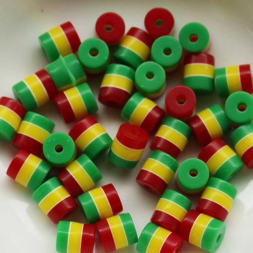 Wholesale 1000pcs Colorful Striped Resin Beads Rainbow Round Loose Beads Wholesale DIY Jewelry Bracelet Making Acrylic Beads Mix