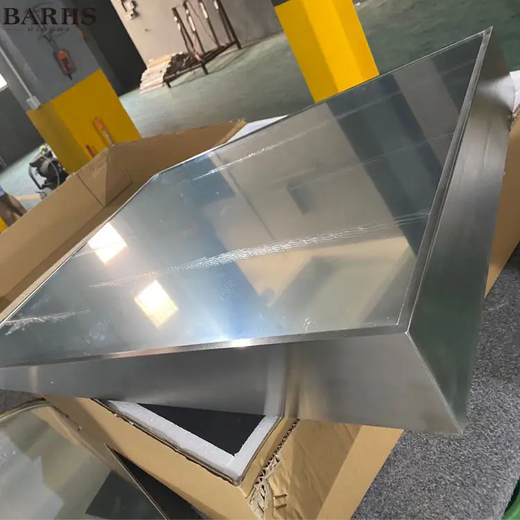 Wall mounted brushed stainless steel framed handicapped mirrors fixed tilt bathroom disabled mirror