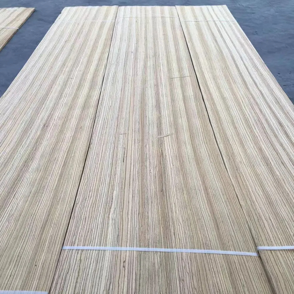 Factory 360-3600MM 0.4 Thickness Natural Africa Zebra Wood Face Veneered Plywood & Other Board For Door & Decoration