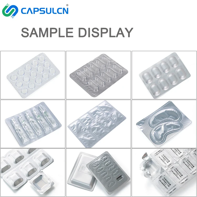 DPP88 Automatic Mini Small Flat Plate Alu Pvc Packaging Alu Alu Tablet Capsule Blister Packing Machine