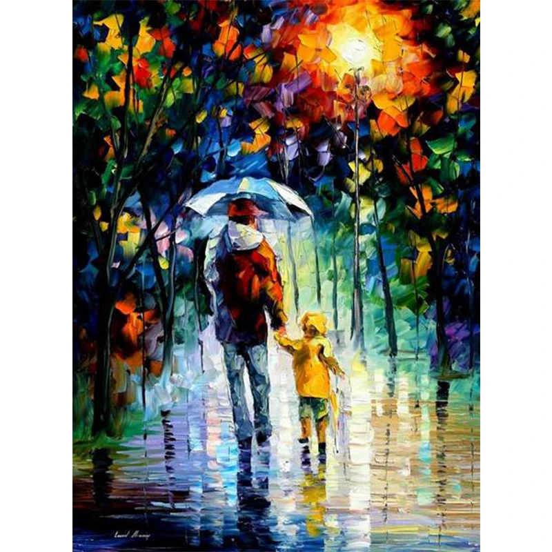 CHENISTORY DZ991925 DIY Painting By Numbers father and son Canvas Painting Modern Home Wall Art paint by numbers wholesale