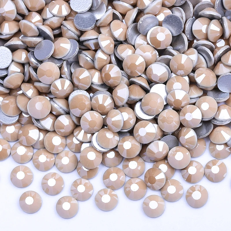 Juli Factory Wholesale Solid Opaque Color SS6 SS8 SS10 SS12 SS16 SS20 SS30 Non Hotfix Flatback Glass Rhinestone For Nail Art