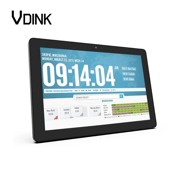 Vdink Professional Manufacture Wall Mount 10.1 Inch Capacitive Touch Tablet All In One Android Indoor Digital Signage