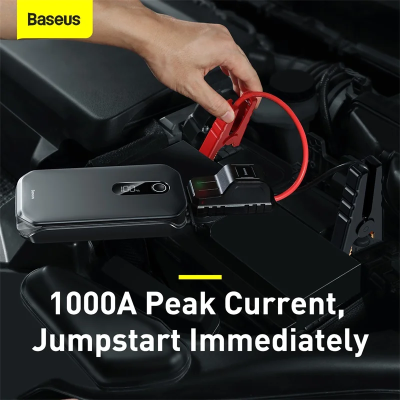 Baseus 12000mAh 5V/3A 1000A пиковое значение тока супер Energy рro автомобиль скачок