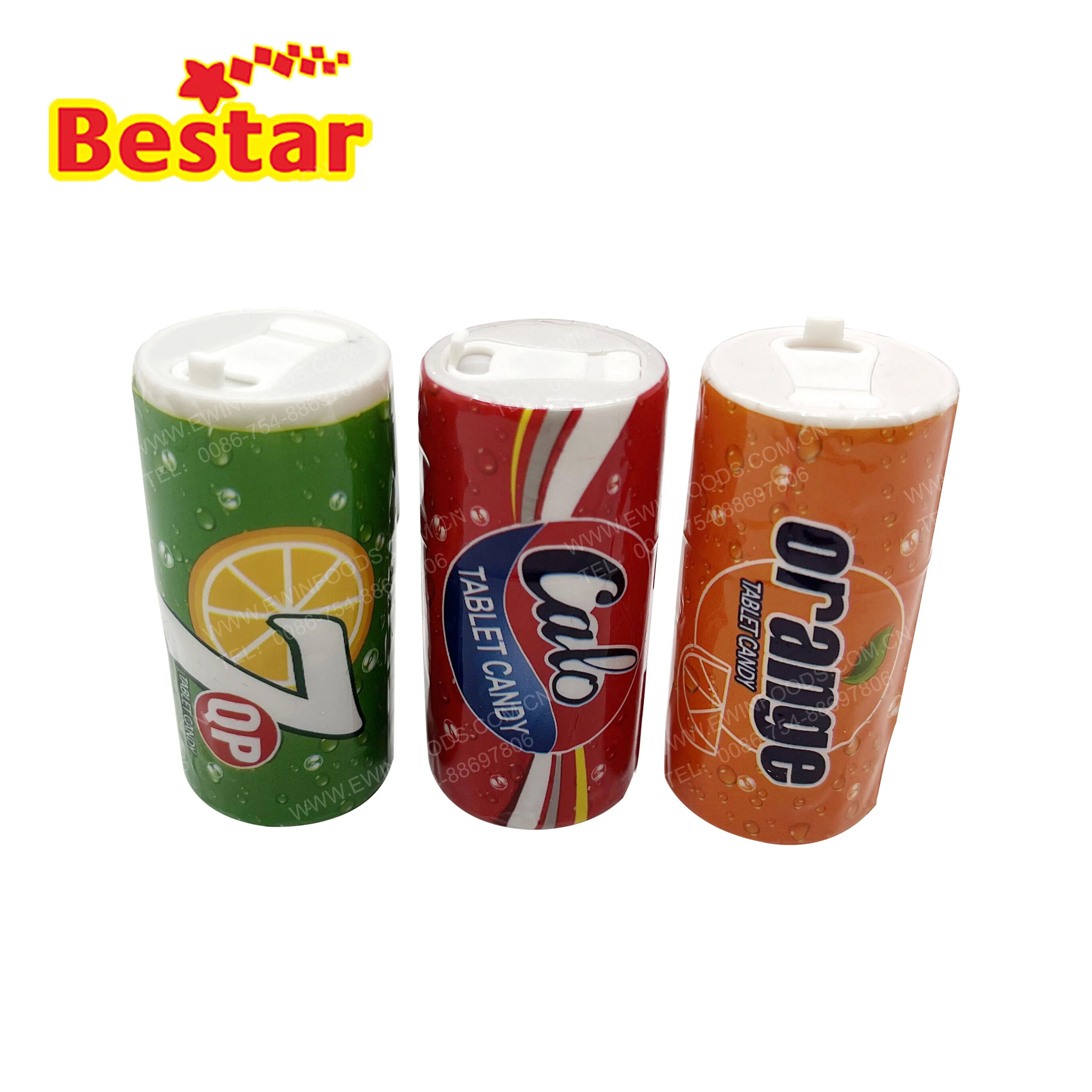 Tablet candy in soda bottle 8g mini soda can cola press candy wholesale vending machine toy candy