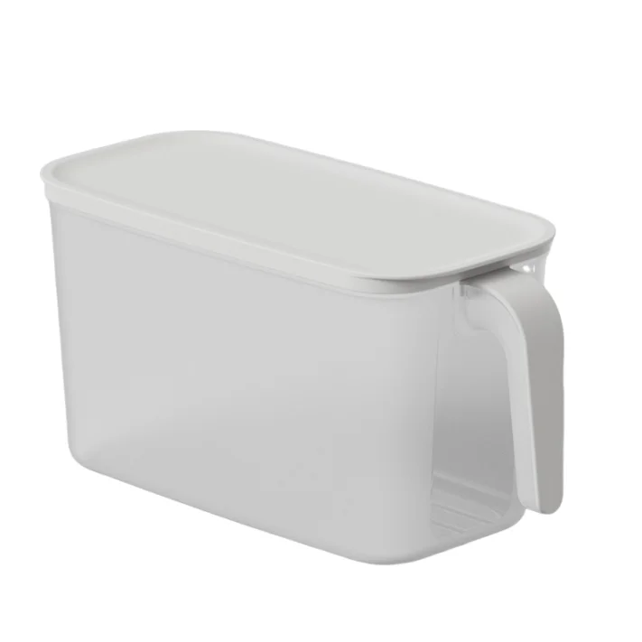 4.5L Clamshell-type Fridge Food Container Classified Storage Sealed Preservation Box Single Hand Used Frosted Texture Crisper