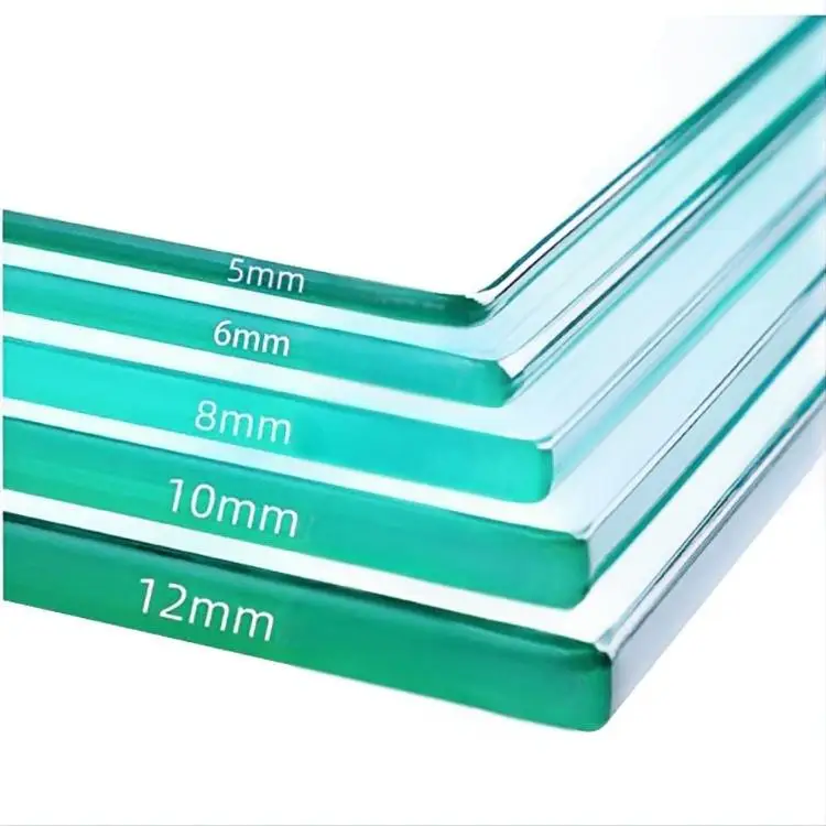 Custom Product Glass Manufacturer 8 10 12mm Float Clear Tempered Glass  For Shower  Doors Sheet