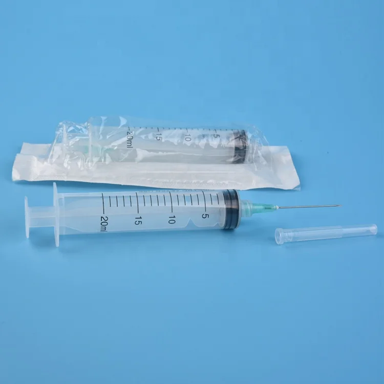 
0.5ml 1ml 2ml 3ml 5ml 10ml 20ml 50ml Disposable Plastic medical syringes with needles 