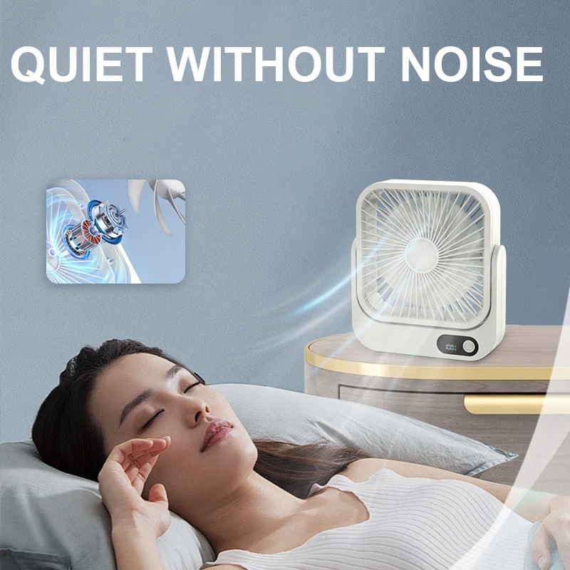 Portable Mini Desktop Fan Electric Table Stand with DC for Laptop Computer Cooler Spanish Operable for Garage Use