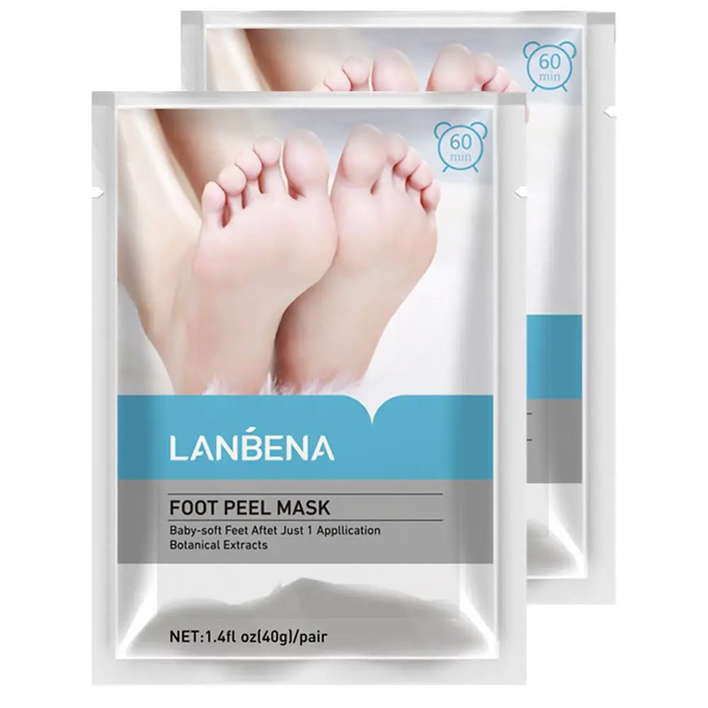 LANBENA Private Label Exfoliating Moisturizing Foot Peel Mask Sheet Adults Foot Care Products Female 3 Years 1.4 Fl.oz / Pair
