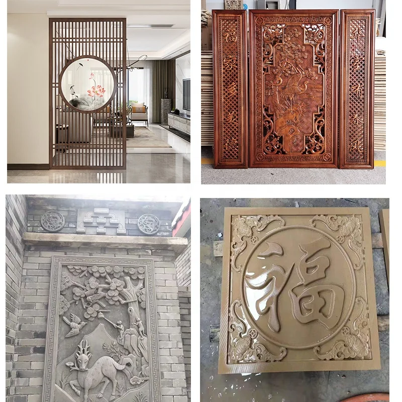 3d 3 axis antique brick woodworking carving engraving cnc router machine