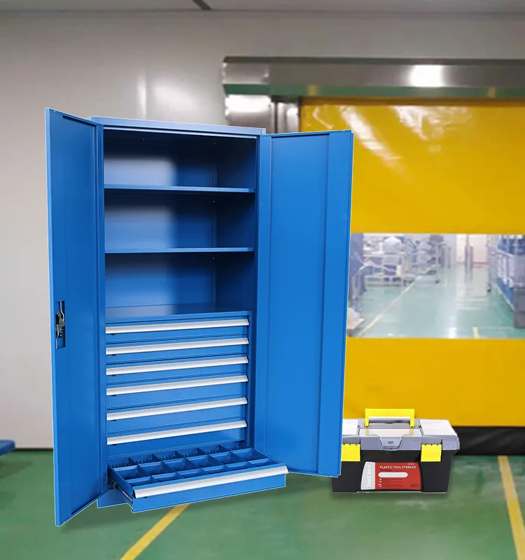 Steel Middle Chest Tool Cabinet with Partition Board and Storage Cabinets With Adjustable Shelves