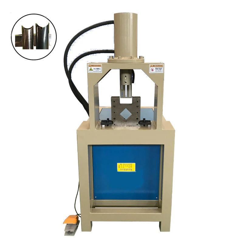 Semi-automatic tube arc punching machine, pipe tube notcher, metal pipe notching machine