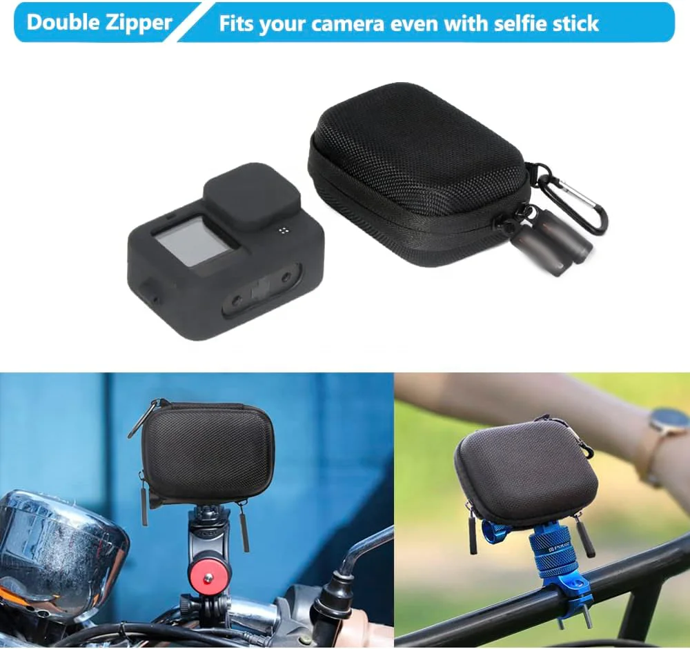 Custom Portable Hard EVA Shell Carrying Case Compatible with GoPro JSVER / Hero 12 for Osmo Action 3 Camera Bag