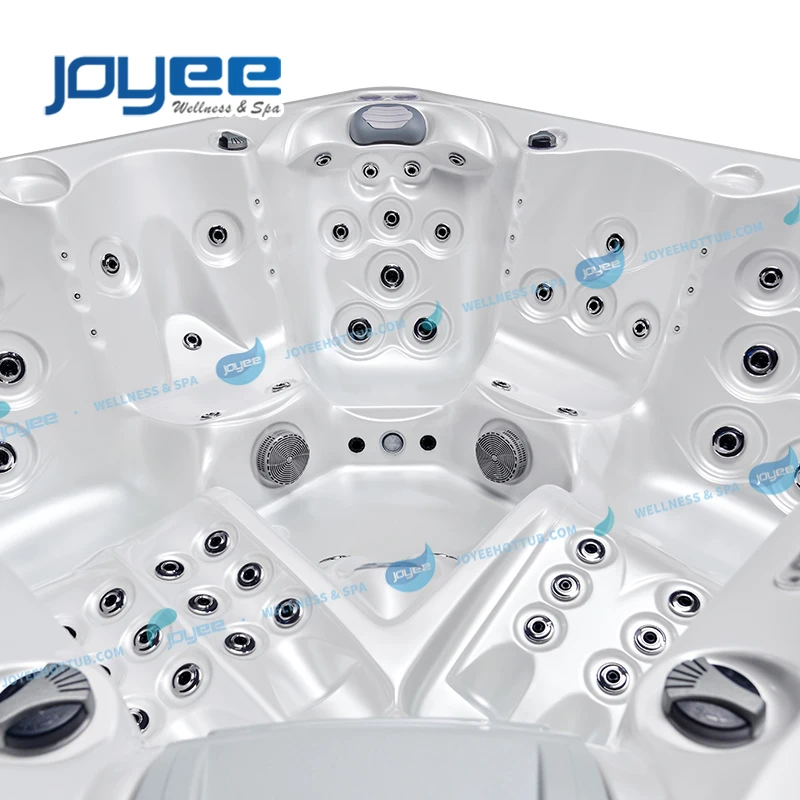 Лидер продаж музыкальный динамик JOYEE на 5 персон со светодиодной подсветкой функция спа для плавания спа-ванны уличная гидромассажная