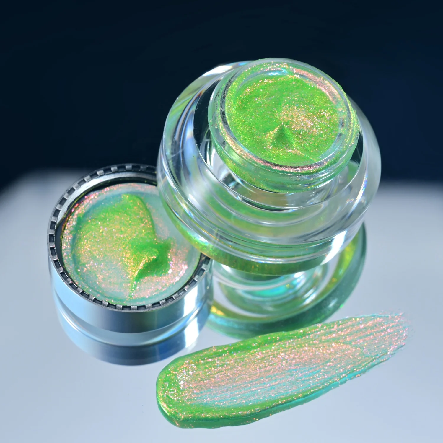 Charm Beauty Eye Makeup Eyeshadow 8 Colors Chrome Cream Shimmer Multichrome Pigment Chameleon Gel Eyeshadow