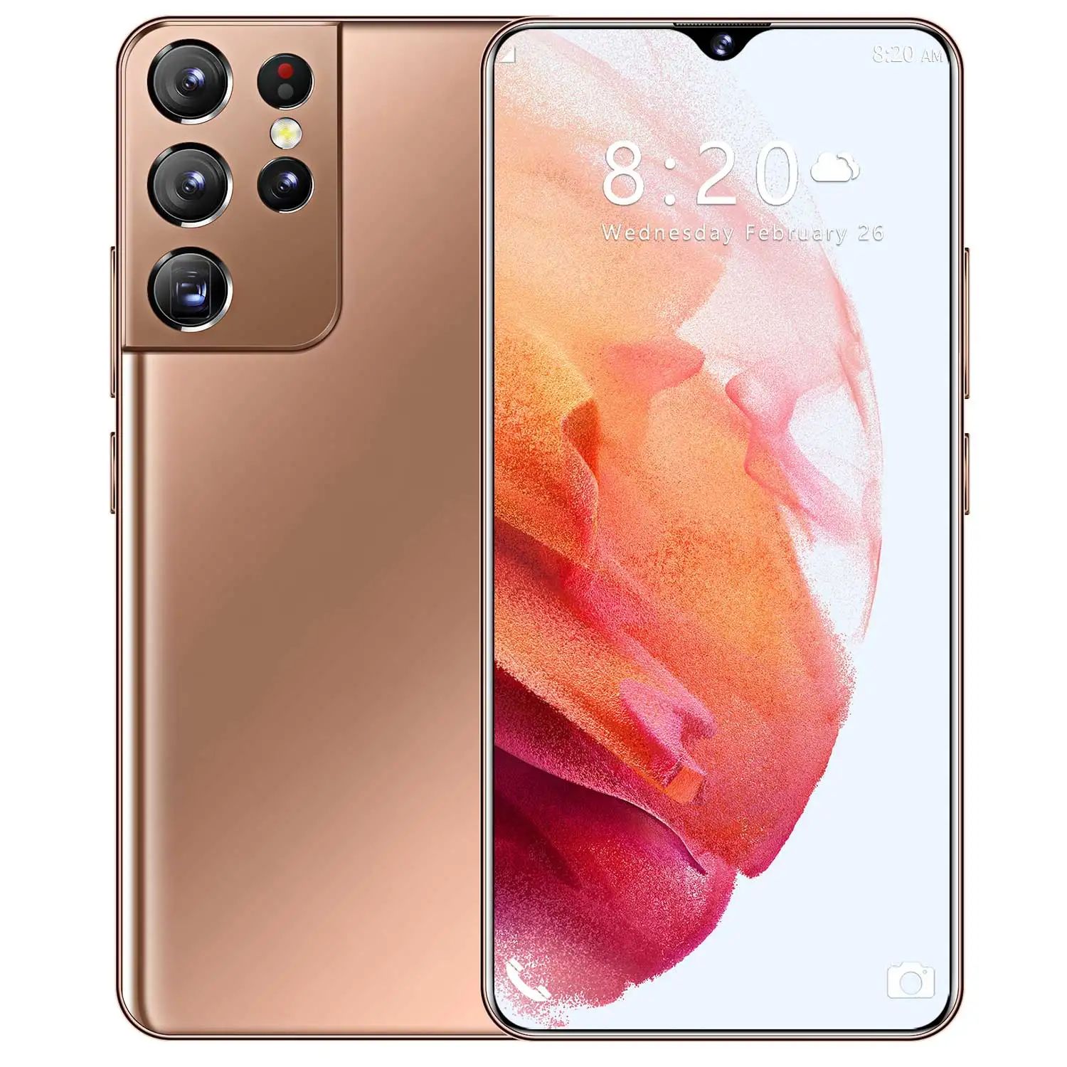 
Hot Selling S21 Ultr 100% Original Cheap Phones Smartphones 2020 New Note20u 8Gb 256Gb Smartphone 