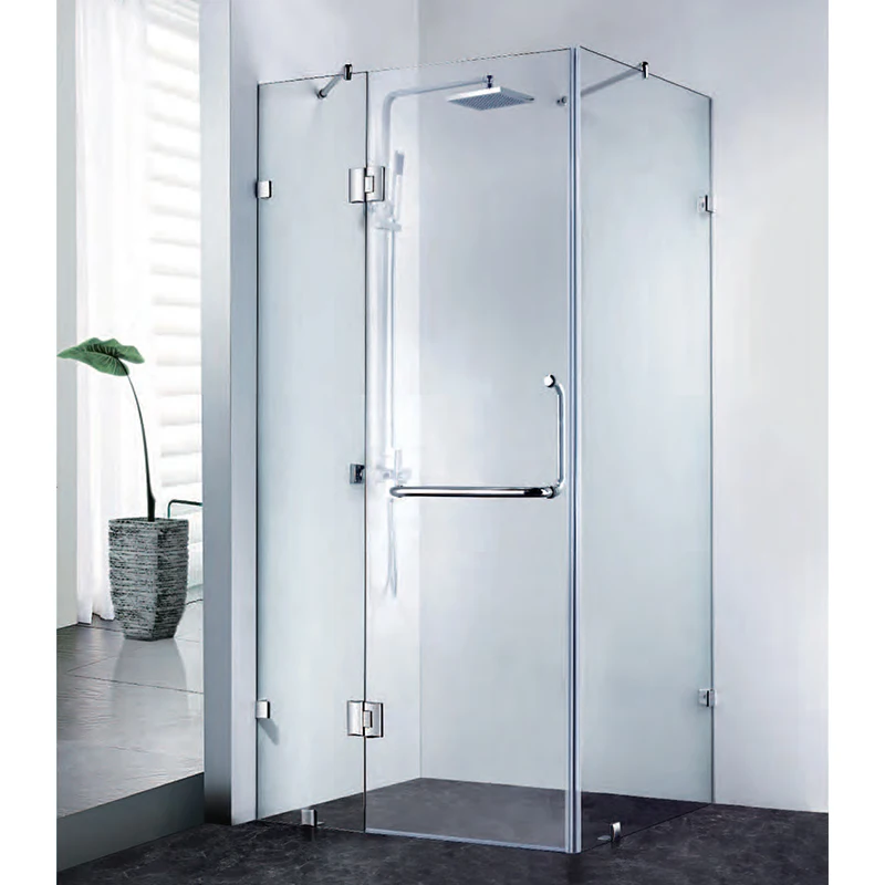 Simple Installation square glass shower rooms and shower enclosure