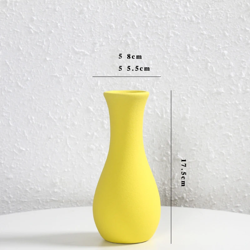 Modern Farmhouse Decor Black Porcelain Vases Boho Style Home Minimalist Nordic Decor Square Ceramic Vase