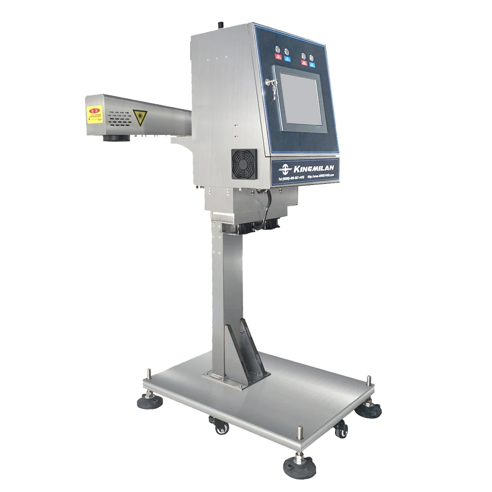 ПВХ пластиковая труба профиль волоконный лазер Летающий принтер онлайн маркировочная машина