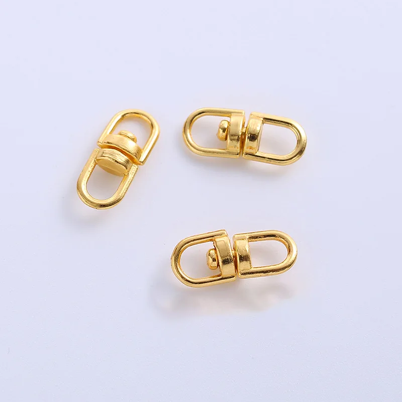 Wholesale Bag Hardware Parts Zinc Alloy Swivel Spring Snap Hook Swivel Key Ring Connectors Double Ended for Jewelry Keychain DIY