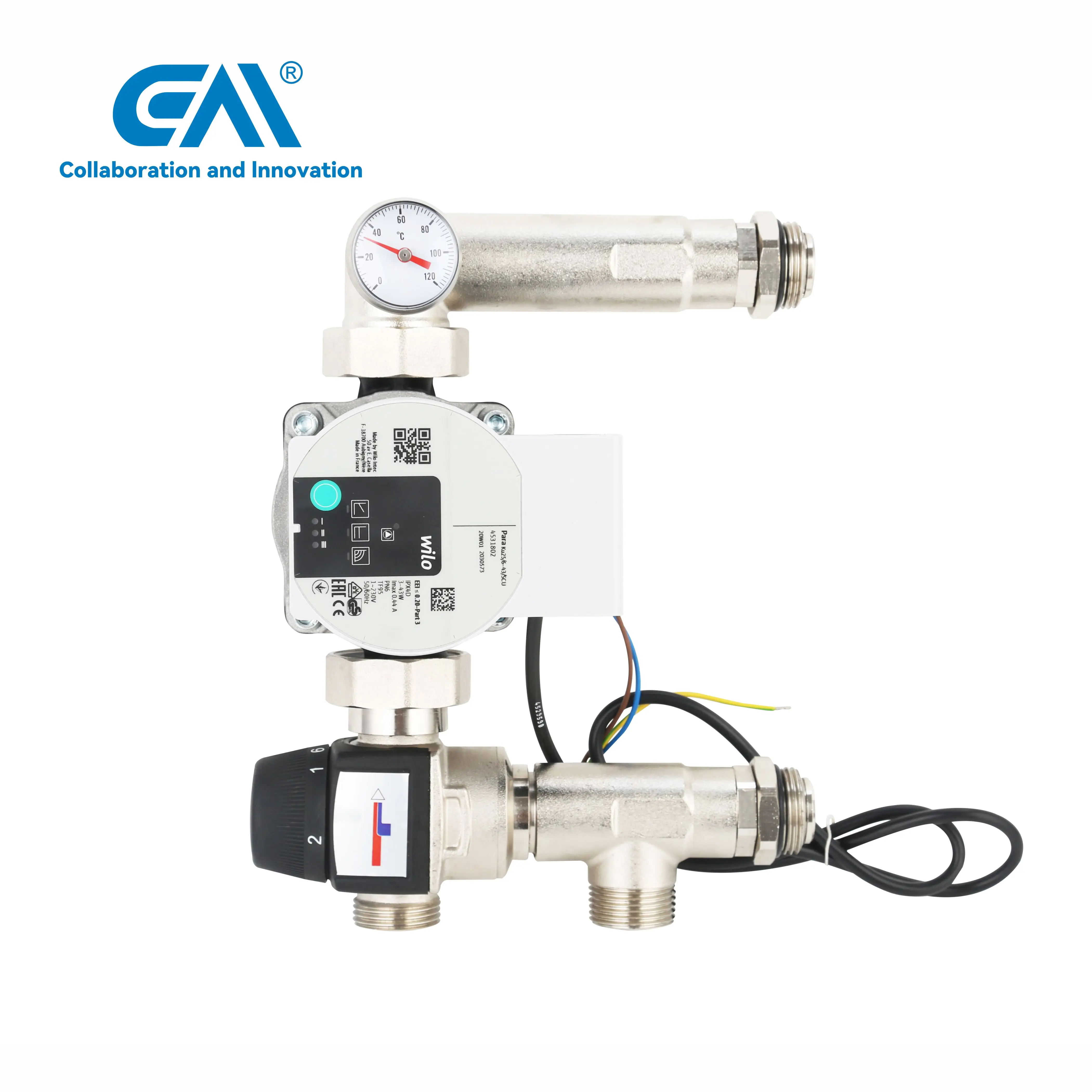 ZHONGLIANG Brass Floor heating flowmeter manifold
