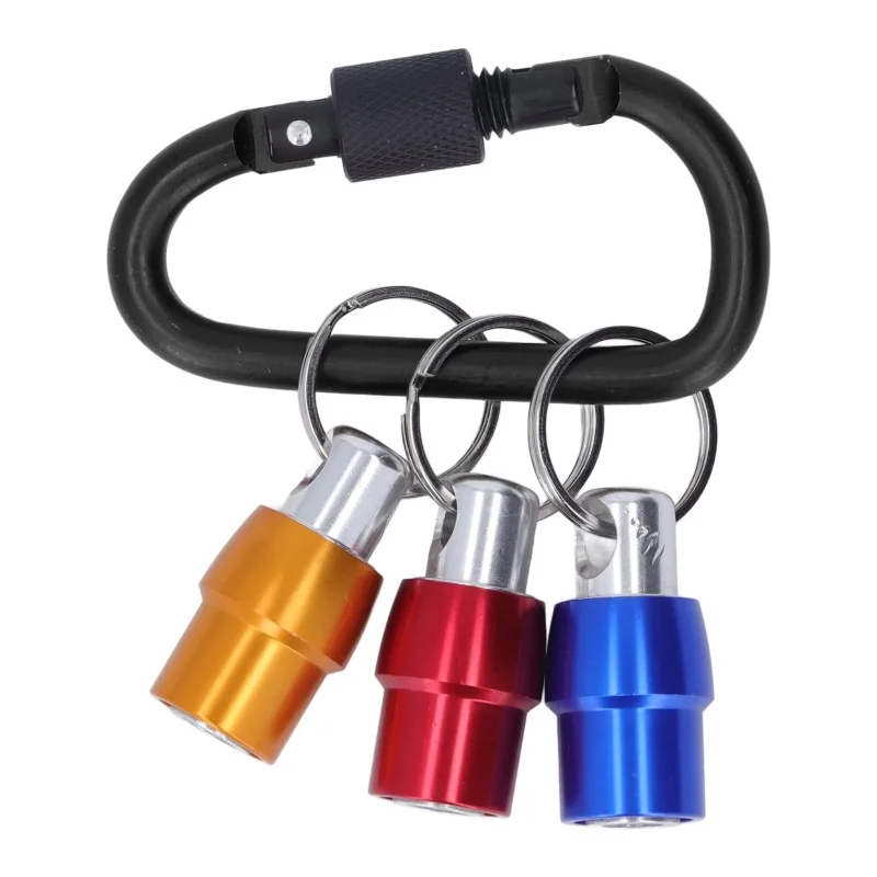 Portable Quick-Change Drill Bit Holder Extension Bar Keychain Screw Adapter Carabiner Bit Holder for Drill Bit