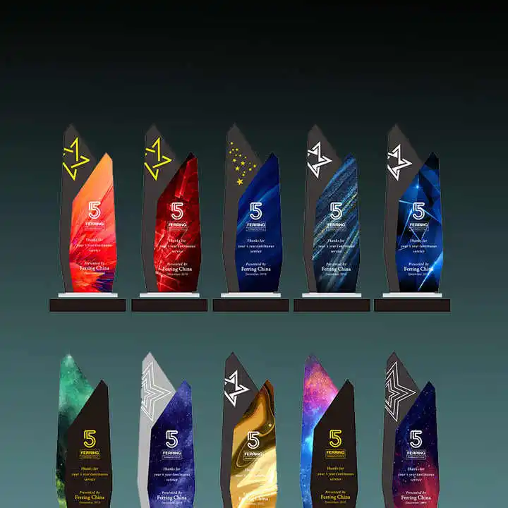 UV Printing Customized Champion Award Crystal Award Trophy